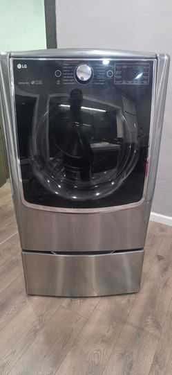 LG Mega capacity gas dryer on Pedestal