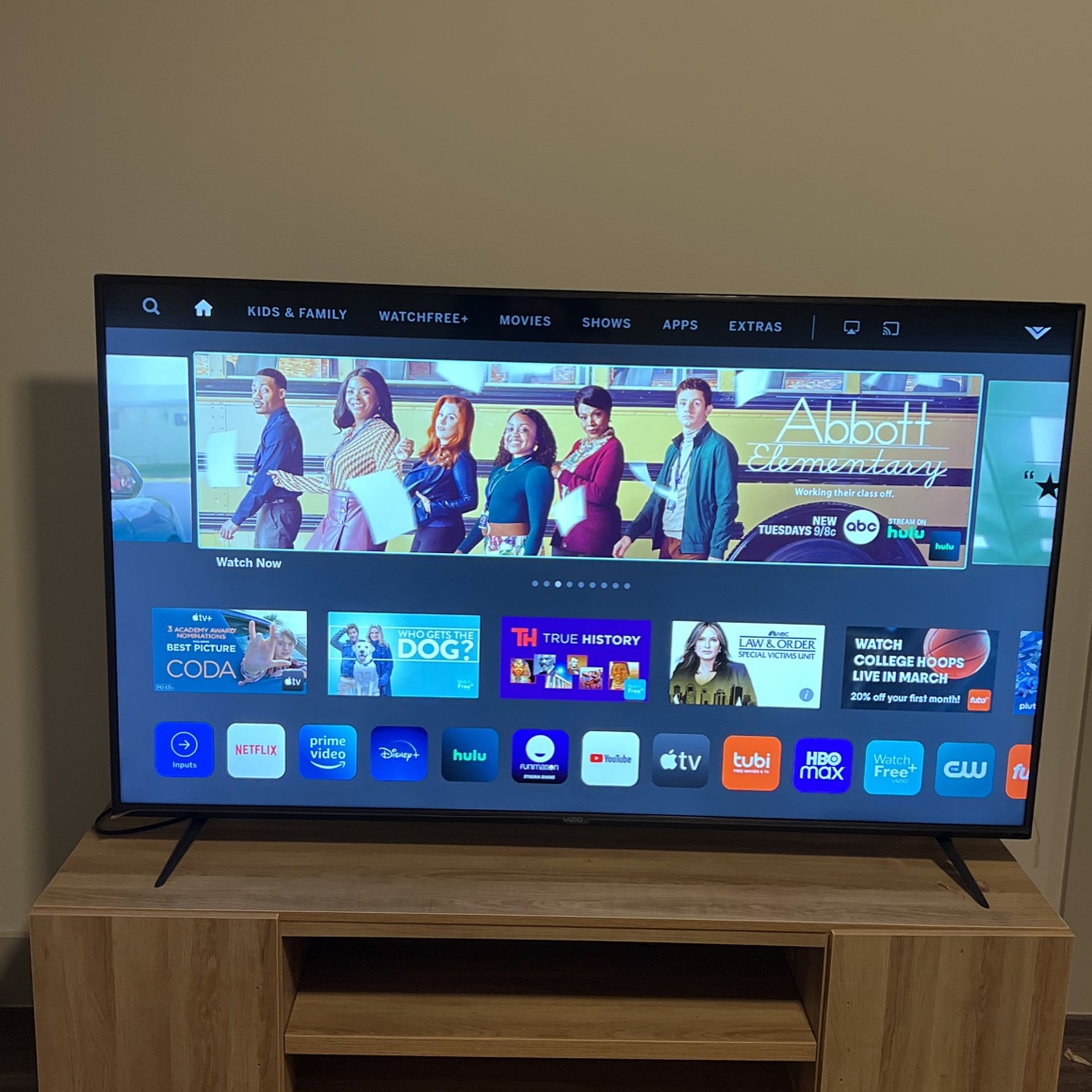 65 Inch Vizio Smart TV With Stand - Barely Used!