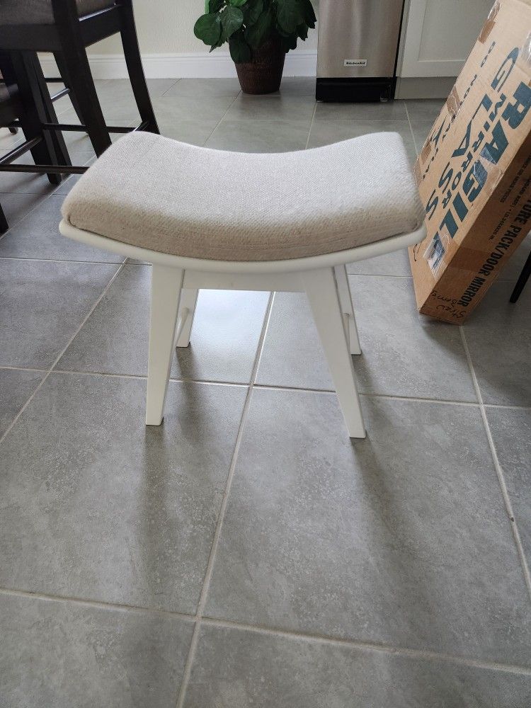 New White Vanity Chair