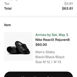 Nike ReactX Rejuven8 Black Slide 