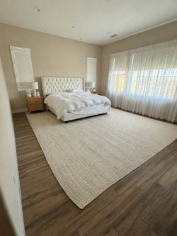 Ivory large Jute braided Rug