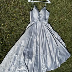 Grey Satin Dress Size 4 