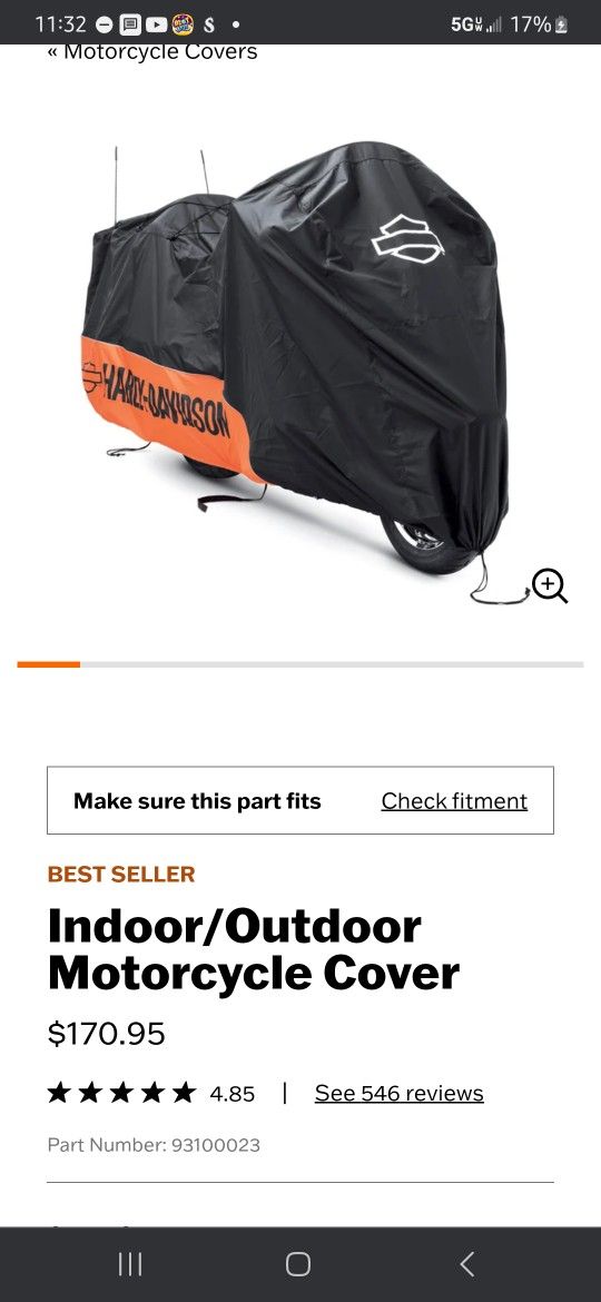 Indoor outdoor harley davidson cover