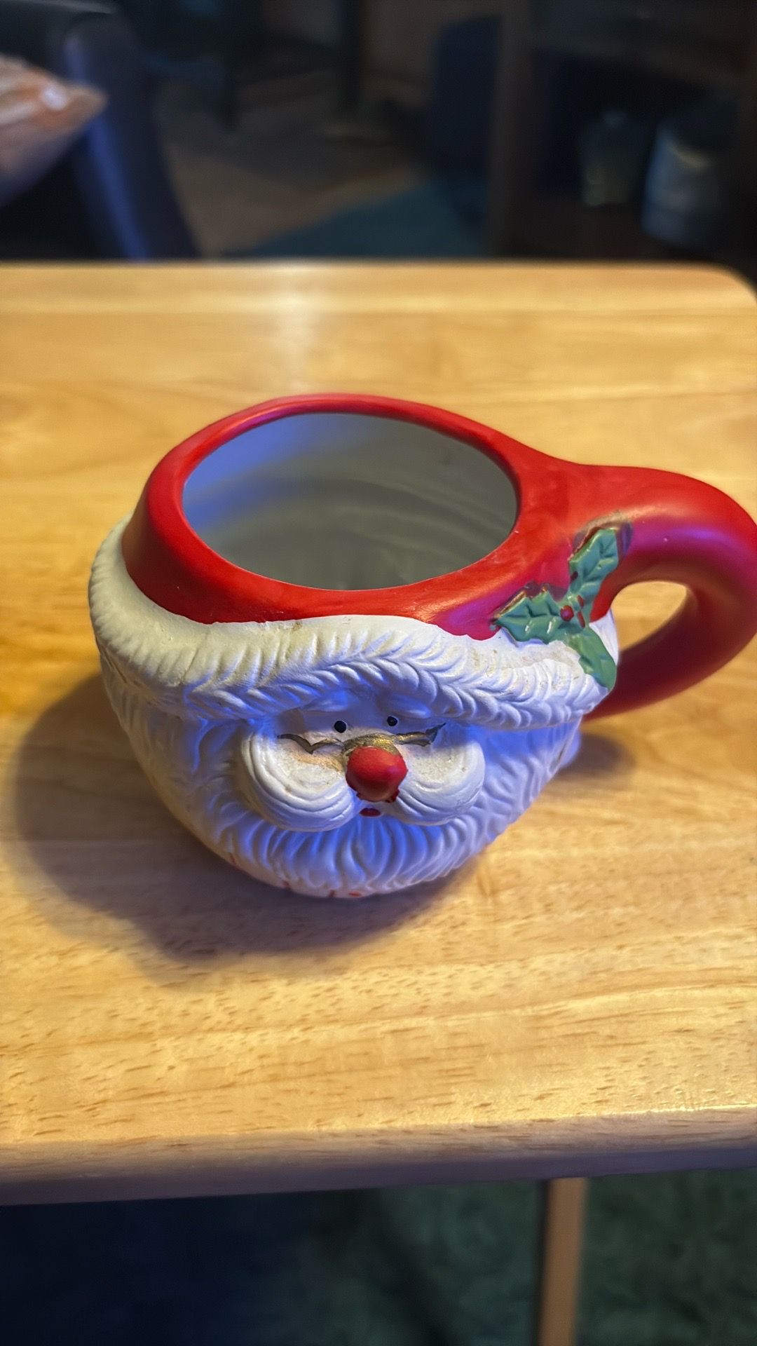 Vintage Ceramic Santa Claus Christmas Mug