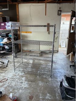 Metal shelves