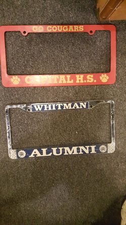 Capital High School license plate rings