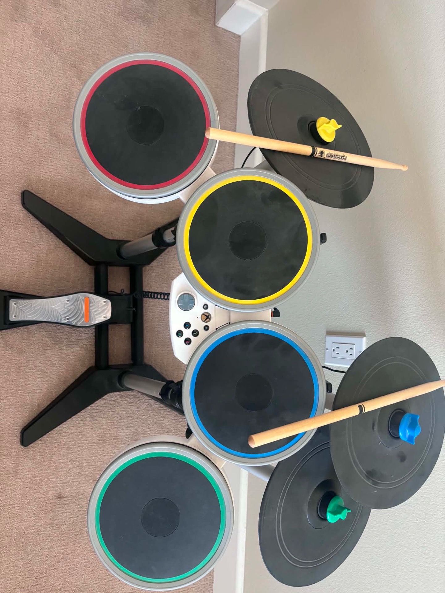 Xbox rock and drum set