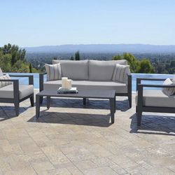 Beautiful New HYLAND HILLS 4PC OUTDOOR PATIO SEATING SET(1Sofa, 2Chairs, 1Coffee Table) Only $1,350!!! Original Price $3,000!!! Get faster respons... 