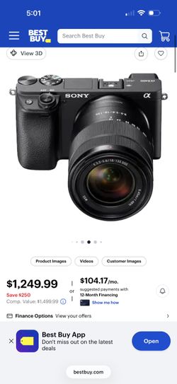 Sony A6400 with 18-135mm lens kit