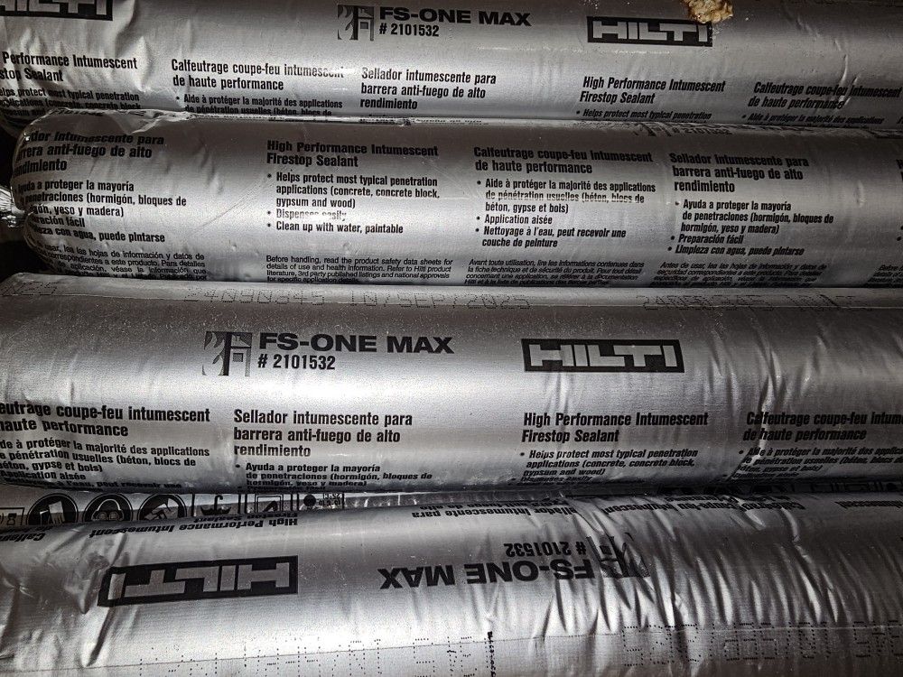 JOBSITE LEFTOVERS! 24 Tubes Of Hilti Firestop High Performance Intumescent Firestop Sealant