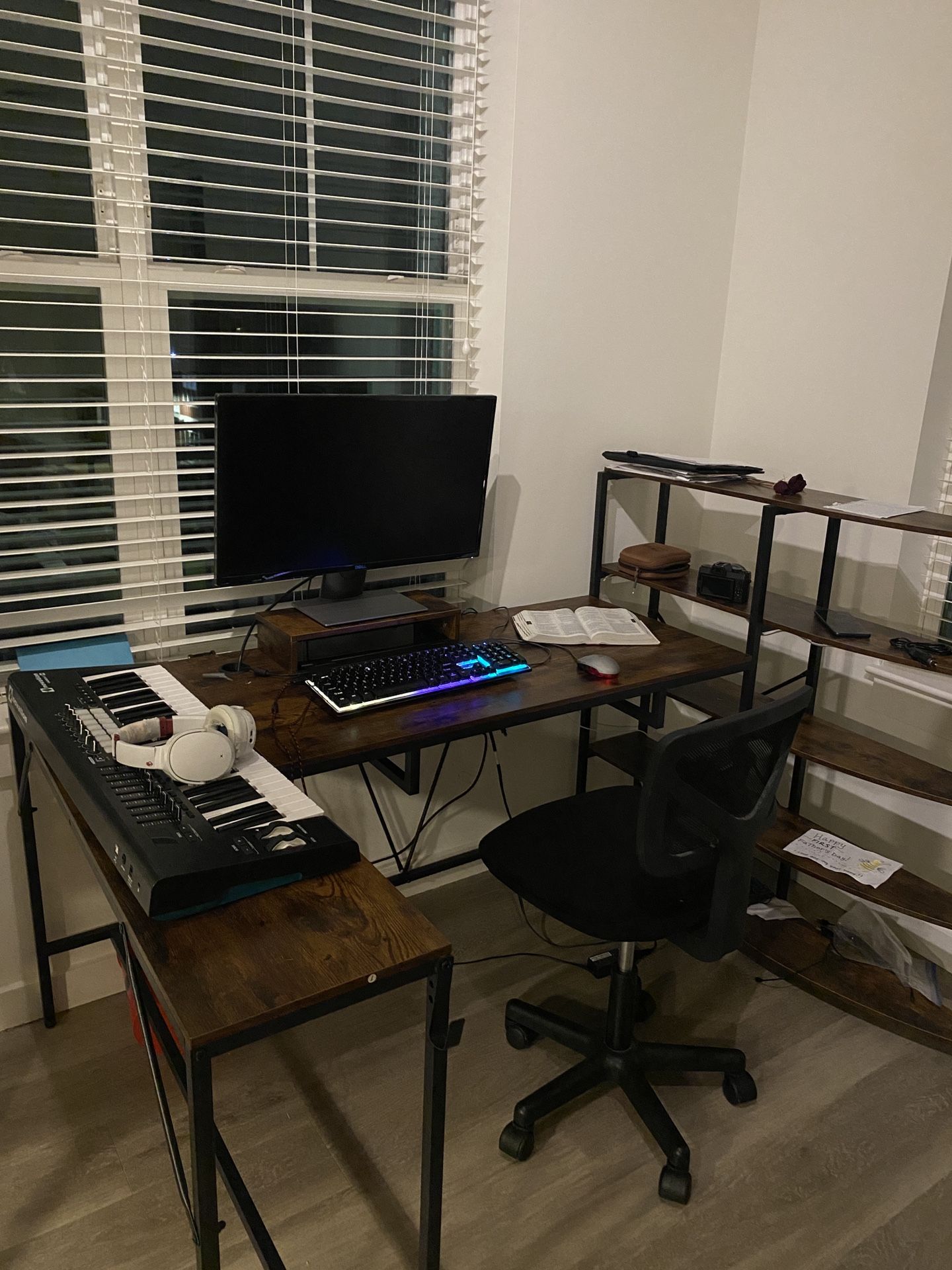 L Shaped Desk W/ Storage Space
