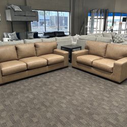 Brand New Real Leather Sofa Set 