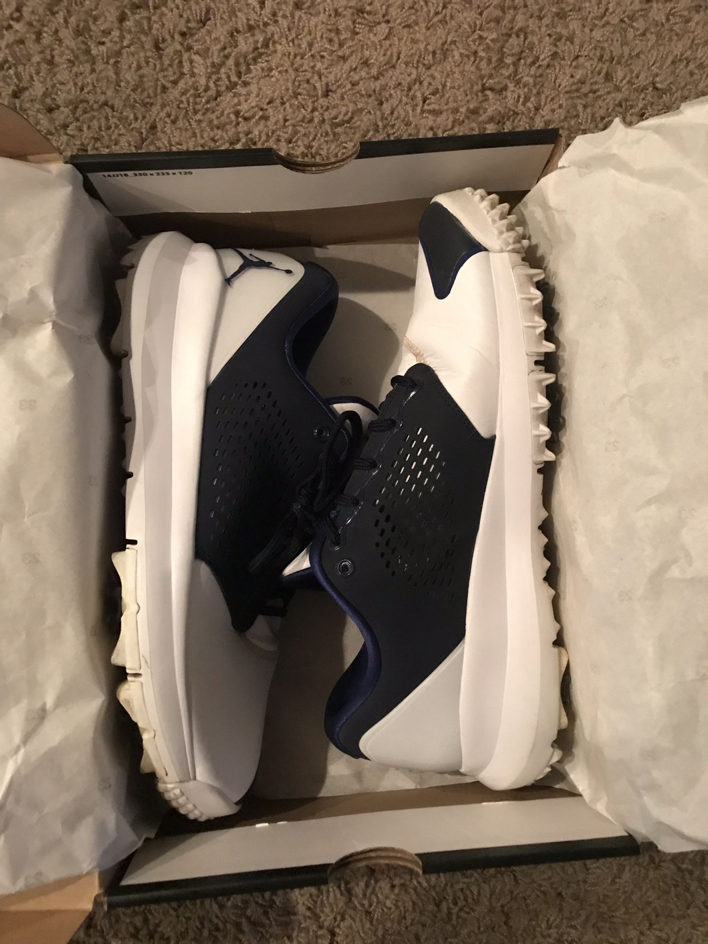 Jordan trainer st g blue golf shoes sales