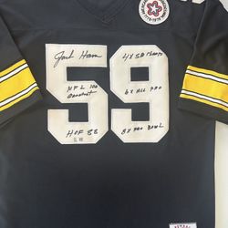 1976 Jack Ham Autographed Mitchell &Ness Bi Centennial Steeler Jersey 6X SIGNED (Never Worn)