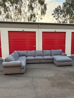 Grey 3 Piece U Shape Sectional Sofa