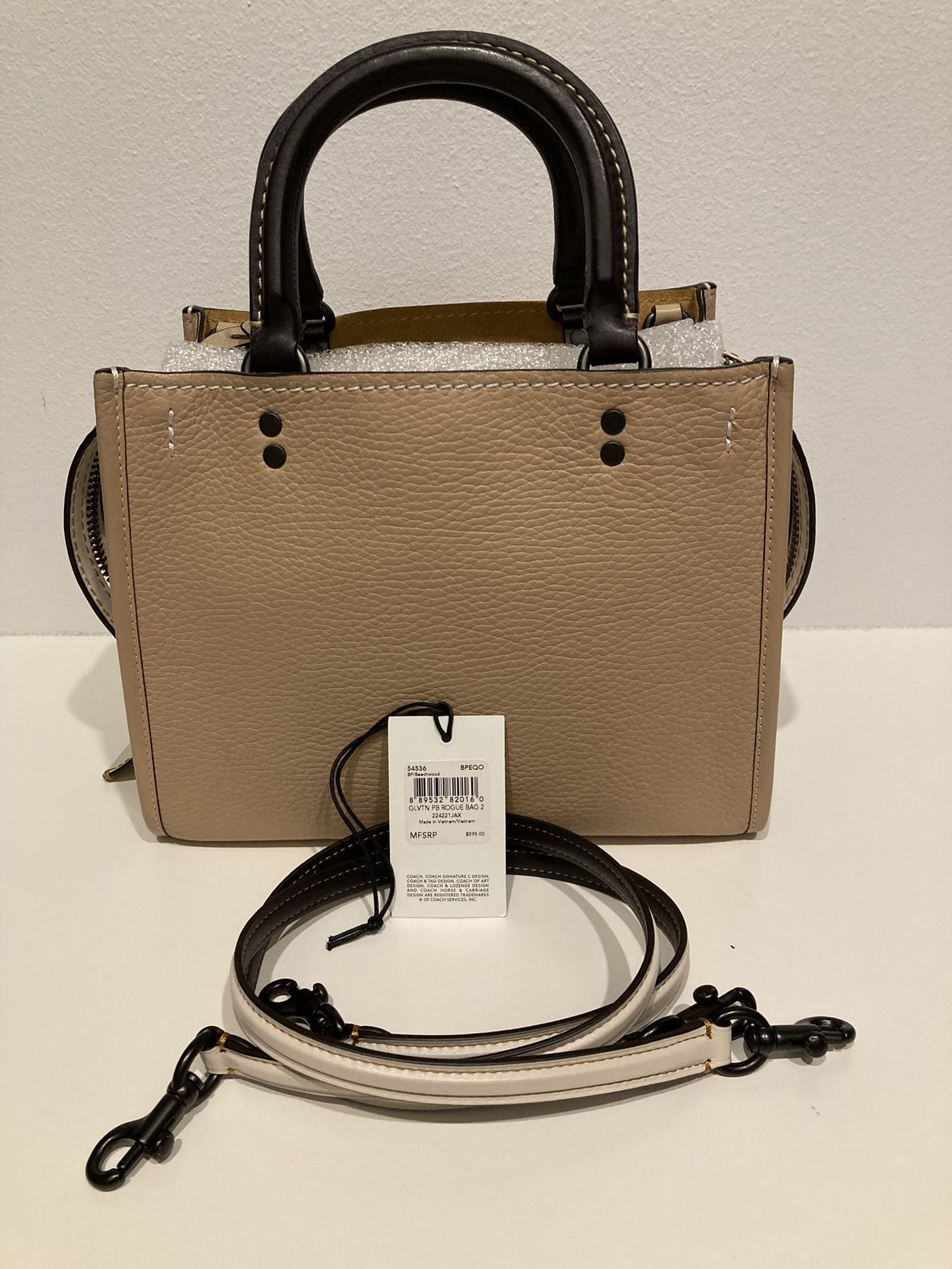 Coach GLVTN PB Rogue Bag 2 Color Beechwood