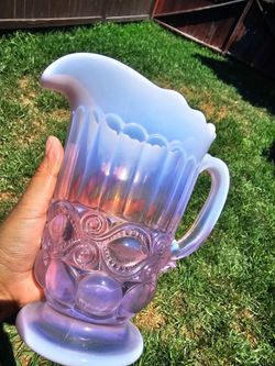 Mosser Glass Eye Winker Pitcher