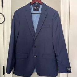 Original Penguin Mens Wool Blend Two-Button Suit Jacket 38R Navy Blazer New
