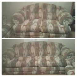 Couch and loveseat with pull out bed