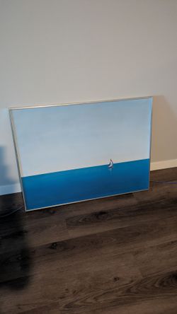 Sailing Painting artwork with metal frame