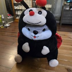 HAMSTER Dressed As LADYBUG 10" PLUSH Stuffed Animal Toy