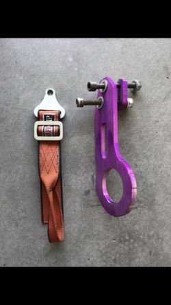 Tow hook and tow strap