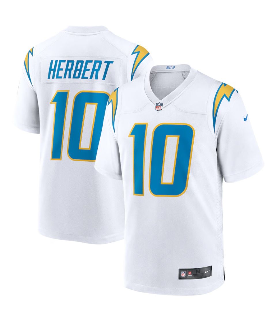Men's Los Angeles Chargers Justin Herbert Nike White Game Jersey