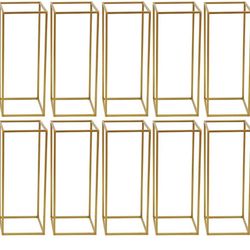 8 Pcs Gold Metal Centerpieces