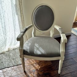 Vintage Upholstered Wood Chair 