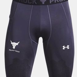 Rate Under Armour Apparel Training Mens Purple Project Rock Compression Shorts