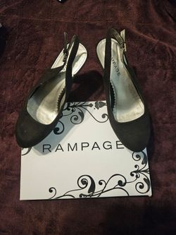 RAMPAGE heels size 8H, All Black. In Original Box. Worn once or twice.