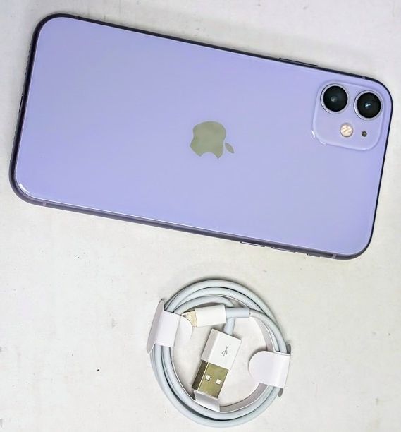 Like New iPhone 11 Purple for T-Mobile Sprint Metro by T-Mobile MetroPCS Ultra Mobile Mint Mobile Simple Mobile TruConnect Lycamobile