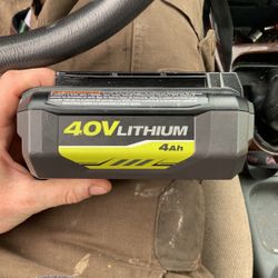 Ryobi 40v Battery NO CHARGER
