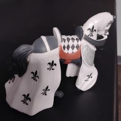 Vintage Papo Mid Evil Draped Knights Horse Great Condition Rare