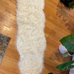 Cream Faux Fur Rugs (runners)