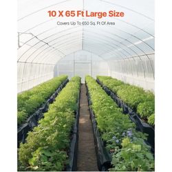 VEVOR 10 Mil Plastic Sheeting Heavy puty 10' × 65';, Thick Plastic Sheeting Roll, Plastic Drop Gloth Painters Tarp Covering for Crawl Space Vapor Barr