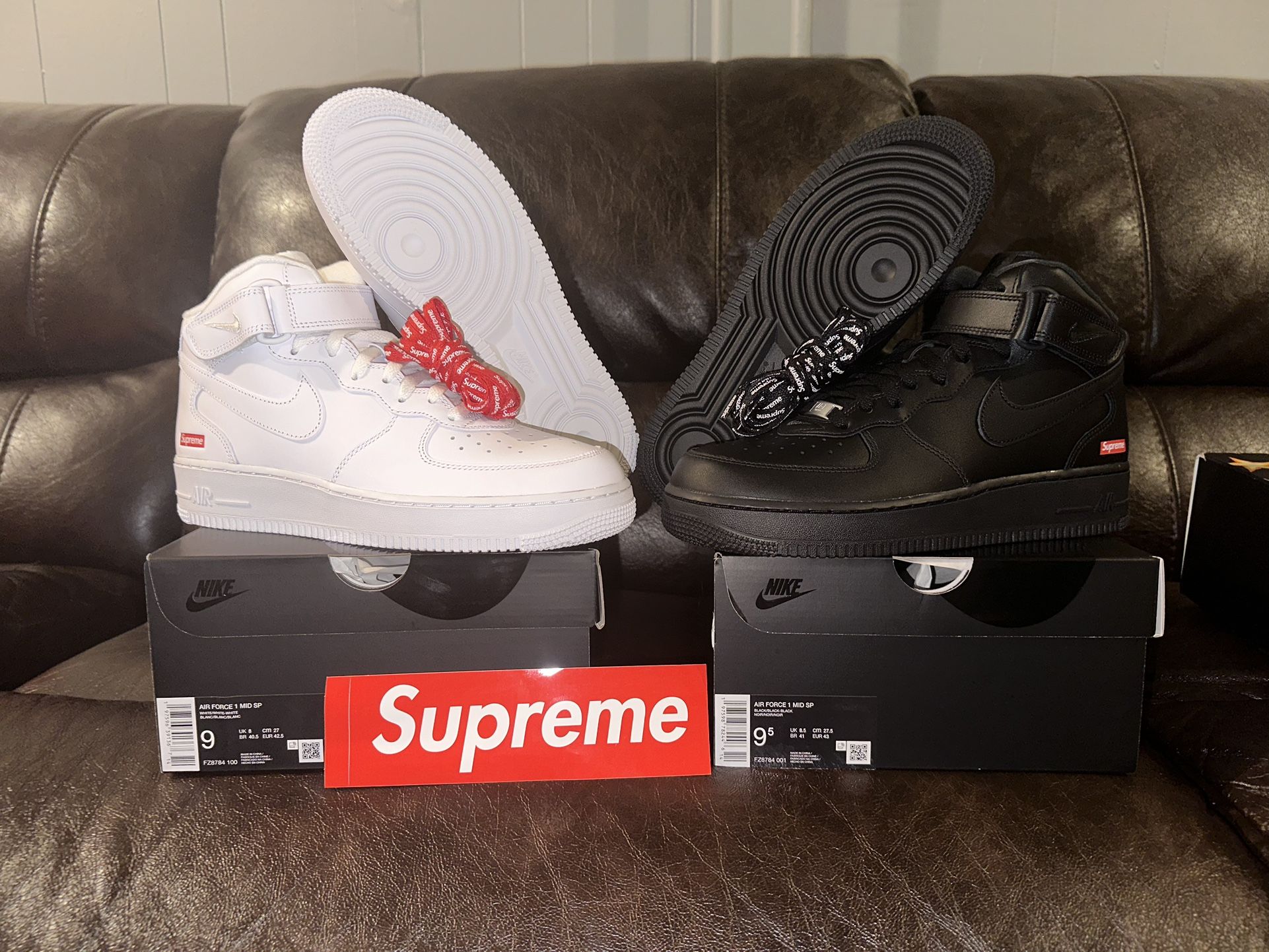Air Force Mid Supreme Only 2 Left Size 9 And 9.5 $185 Each
