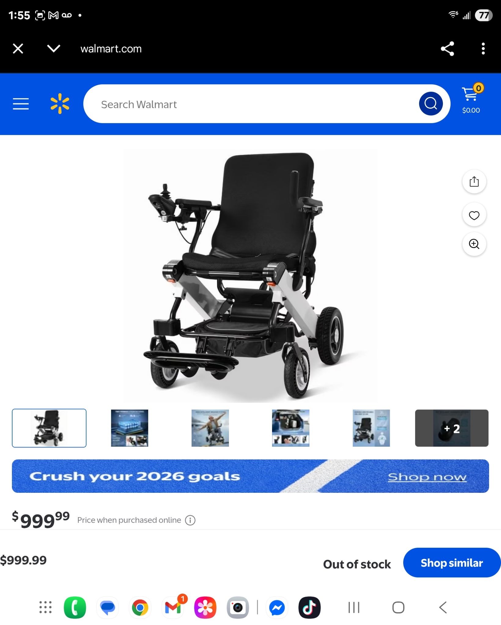 New electric wheelchair out of box for small cars