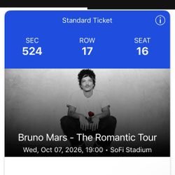 Bruno Mars tickets 