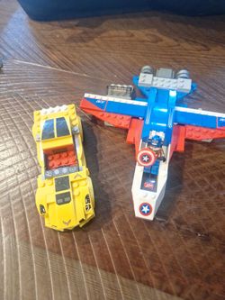 LEGO Corvette and Captain America Jet Builds