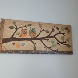 Large Metal Hobby Lobby Wall Decor With Owls.. Worth $60