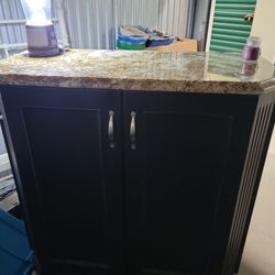 Granite counter top island with extra SHELVES