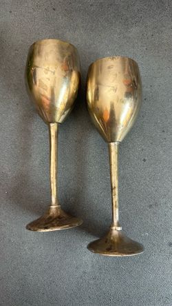 Set of 2 Vintage Silver plated goblets