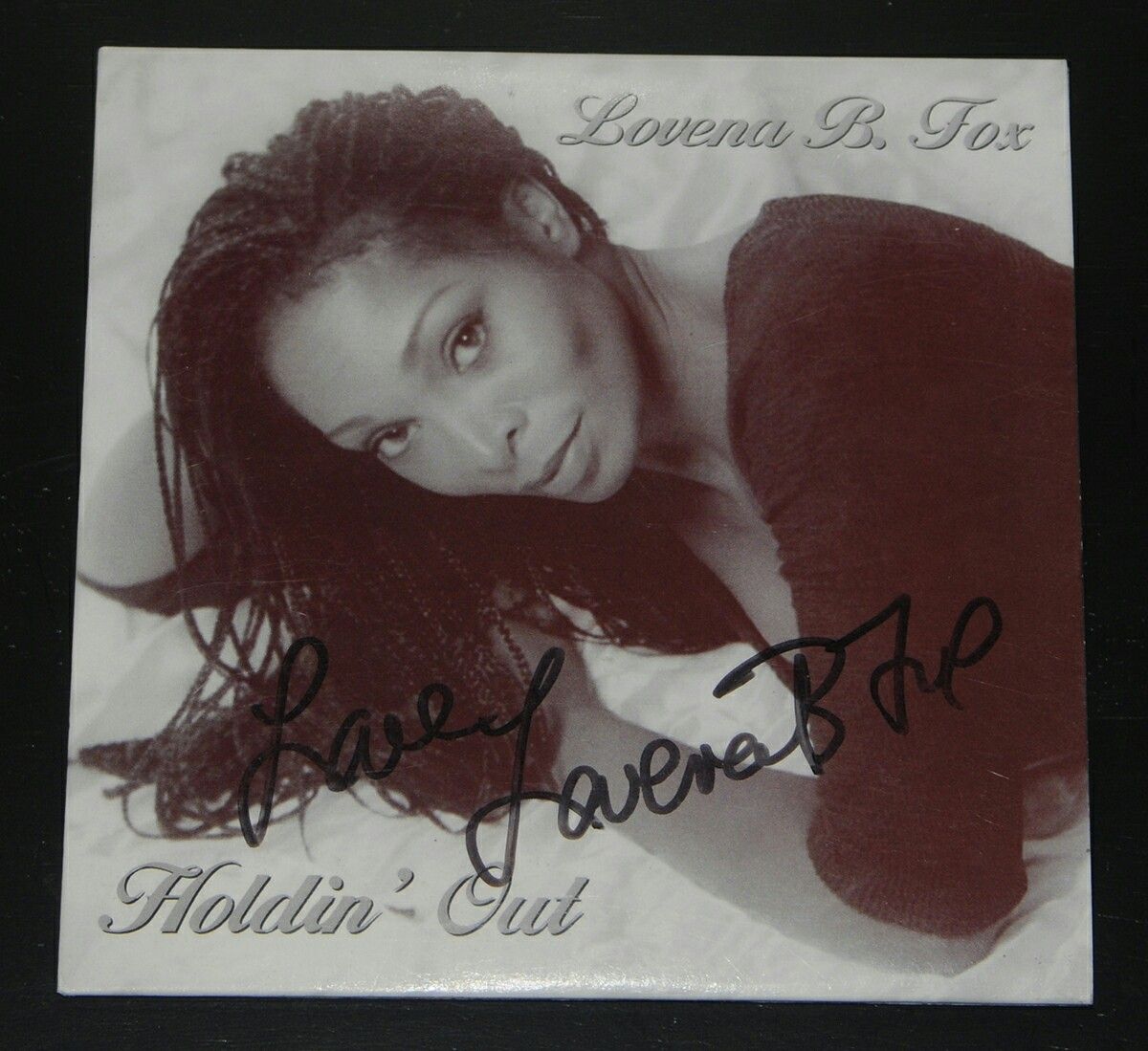 Lovena B. Fox - autographed CD slipcase for Holdin' Out