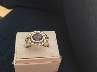 Amethyst and citrine ring