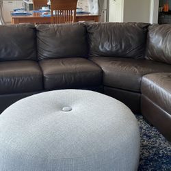 Brown Leather Sectional