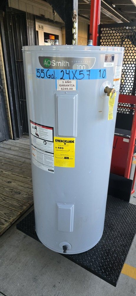 40 And 54 Gallons Electric Water Heater 1 Year Warranty Garantia Por Escrito 