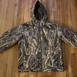 MOSSY OAK CAMOUFLAGE INSULATED HUNTING JACKET SIZE MEDIUM 