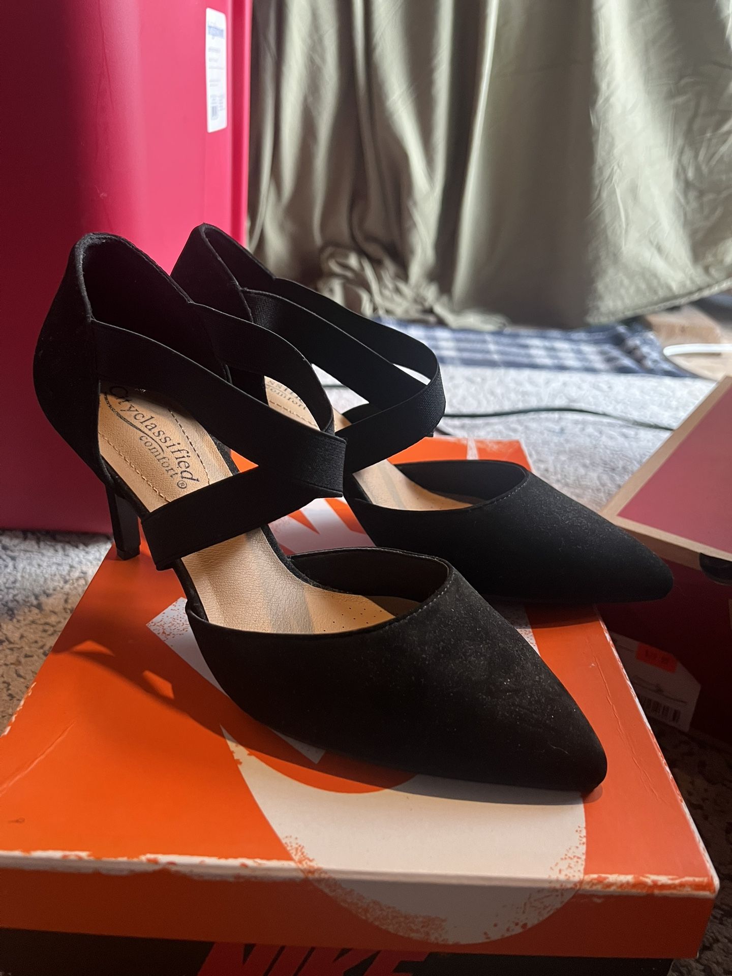 Black Suede Small Heel