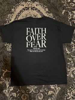 Faith Over Fear T-Shirt – Black Christian Graphic Tee (Psalm 118:6)
